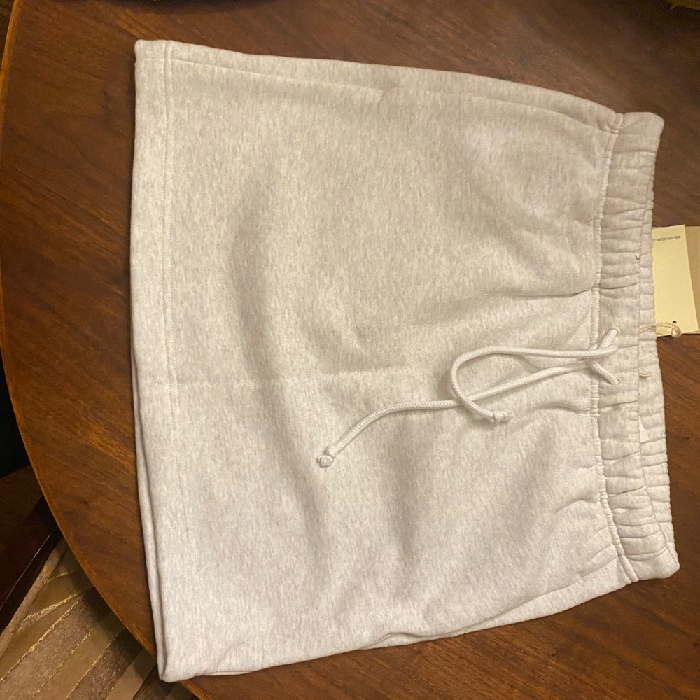 Aritzia Wilfred Free Fleece Heather Cloud Skirt